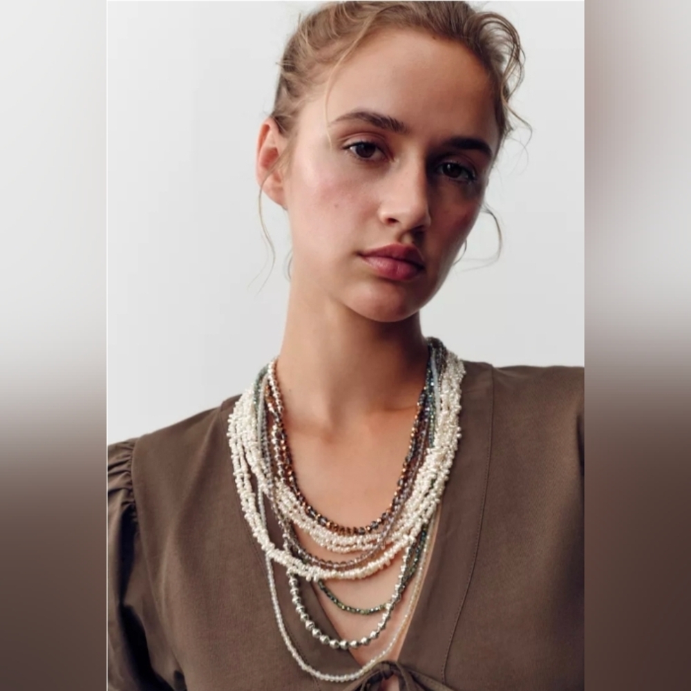 2-PACK OF BEADED PEARL NECKLACES
